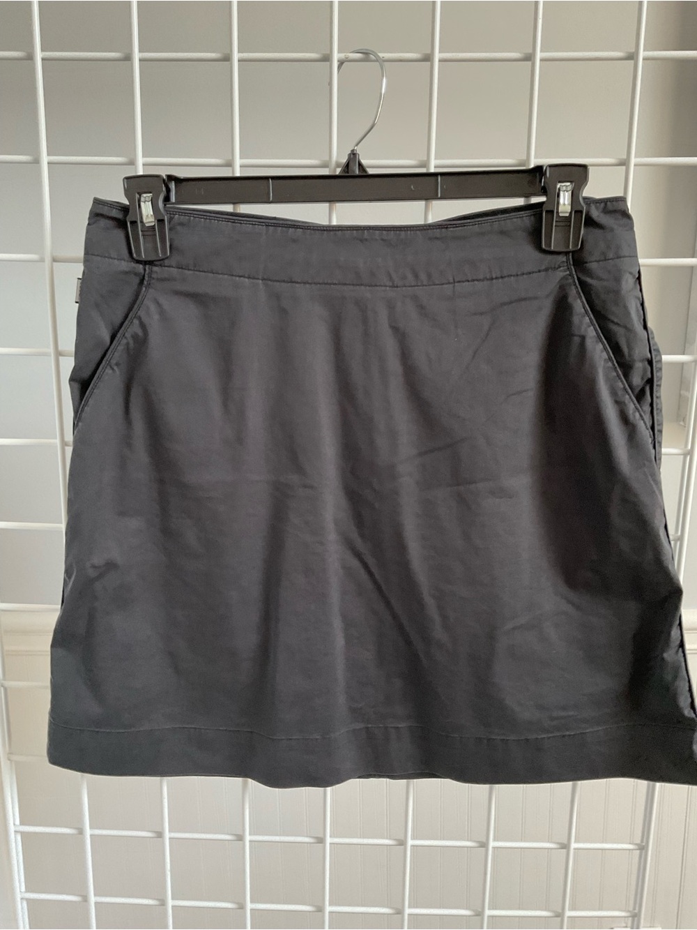 Black Casual Mini Skirt with Pocket Details